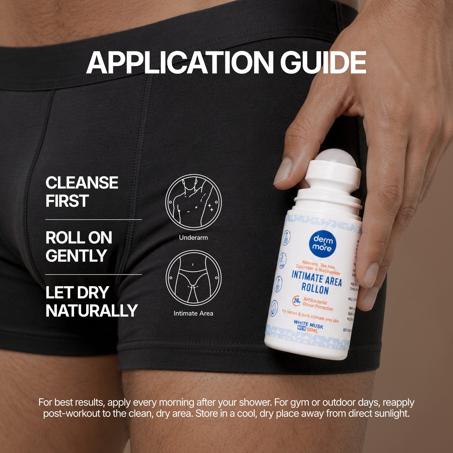 Intimate Area Rollon for Men (Pack of 2)
